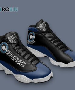 Capsule Corp Graphic Jordan 13 Sneakers – Unique Design Inspired by Dragon Ball Z
