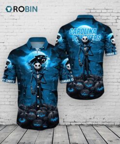 Carolina Panthers Halloween Jack O’ Lantern Hawaiian Shirt