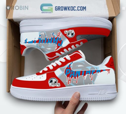 Carolina Panthers Logo Air Force 1 Sneakers Stylish Fan Footwear