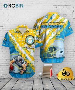 Chargers American Flag Hawaiian Shirt –  Los Angeles NFL Custom
