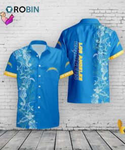 Chargers Hawaiian Shirt Turtle Seaweed Print –  Los Angeles NFL