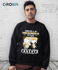 Charlie And Snoopy High Five Forever A Purdue Boilermakers Fan Win Or Lose Shirt