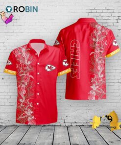 Chiefs Hawaiian Shirt Turtle Seaweed Pattern