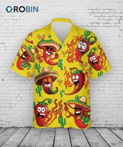 Chili Pepper Hawaiian Shirt –  Funny Mexican Print Aloha Shirt