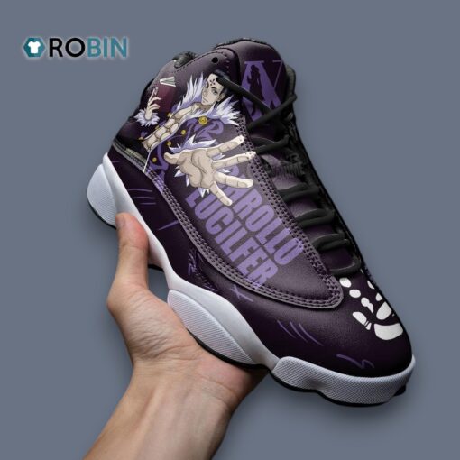 Chrollo Lucilfer Inspired Jordan 13 Sneakers – Unique Printed Design