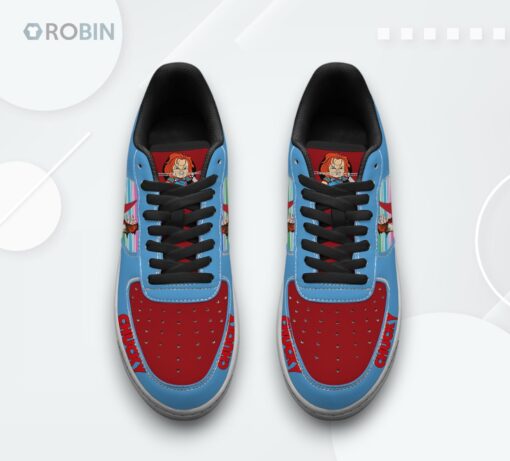 Chucky Child’s Play Air Force 1 Shoes   Horror Themed Graphic Sneakers