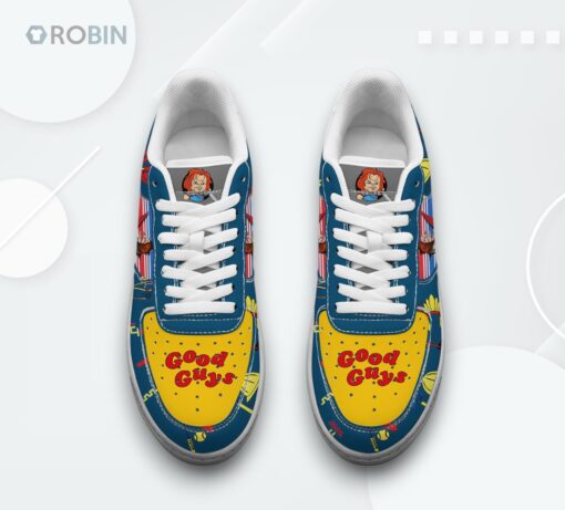Chucky Good Boy Air Force 1 Sneakers   Unique Printed Design for Fans