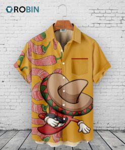 Cinco De Mayo Chili Pepper Hawaiian Shirt –  Mexican Print