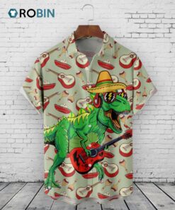 Cinco De Mayo Guitar Dinosaur Hawaiian Shirt Cinco De Mayo Guitar Dinosaur Hawaiian Shirt
