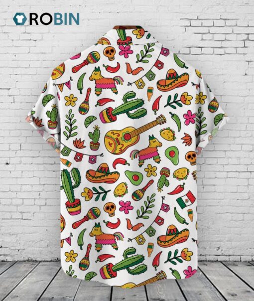 Cinco De Mayo Hawaiian Shirt –  Mexican Cartoon Print