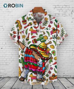 Cinco De Mayo Hawaiian Shirt –  Mexican Cartoon Print