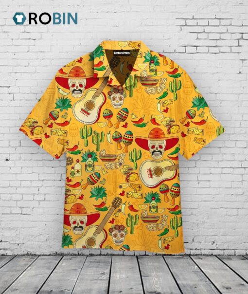 Cinco de Mayo Hawaiian Shirt –  Mexican Party Yellow Aloha Shirt