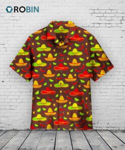 Cinco De Mayo Sombrero Hawaiian Shirt –  Mexican Fiesta Brown