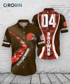 Cleveland Browns Hawaiian Shirt –  Super Bowl LIX Fan Souvenir Cleveland Browns Hawaiian Shirt –  Super Bowl LIX Fan Souvenir