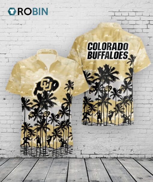 Colorado Palms Hawaiian Shirt Buffaloes Tree Print