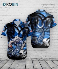 Colts Hawaiian Shirt Football Aloha Design