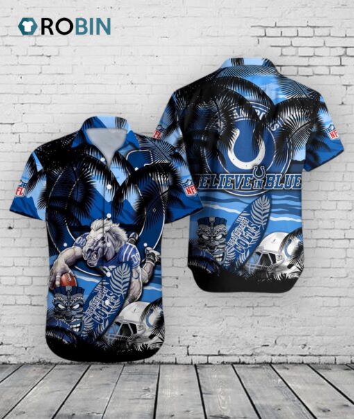 Colts Hawaiian Shirt Football Aloha Design