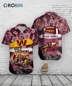 Commanders Mascot Hawaiian Shirt –  NFL Aloha Football