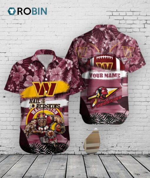 Commanders Mascot Hawaiian Shirt –  NFL Aloha Football