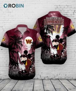 Commanders Mickey Mouse Hawaiian Shirt, NFL Disney Summer Shirt