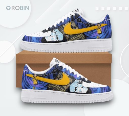 Coraline Be Wise Be Tricky Air Force 1 Sneakers   Unique Design Shoes