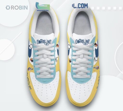 Coraline Witchy Girl Air Force 1 Shoes   Unique Printed Design