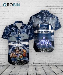 Cowboys Mascot Hawaiian Shirt –  NFL Football Aloha Shirt