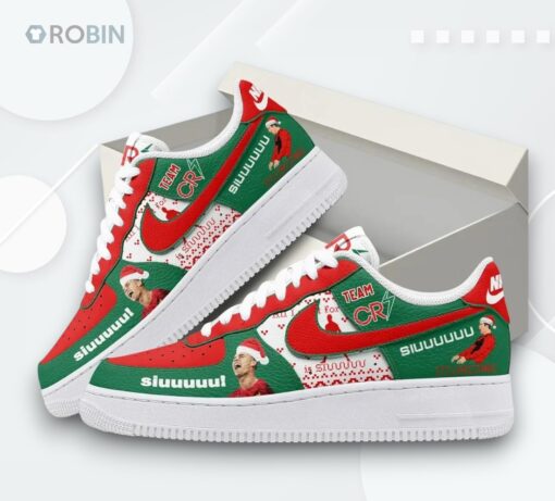 CR7 Christmas Air Force 1 Shoes   Cristiano Ronaldo Limited Edition Design