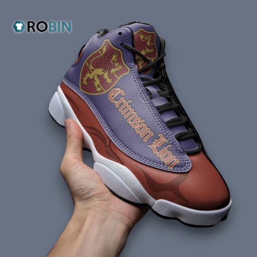 Crimson Lion Printed Design Jordan 13 Sneakers for Stylish Comfort