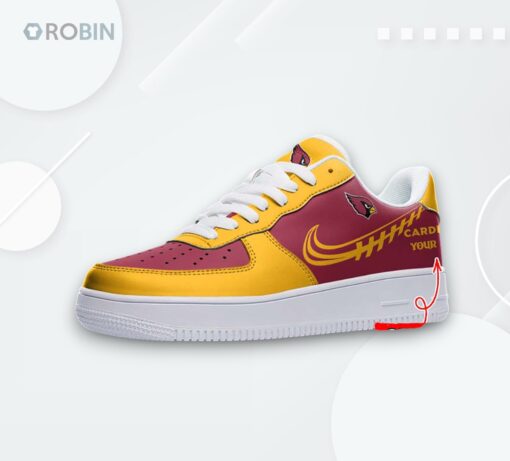 Custom Arizona Cardinals Air Force 1 Sneakers   Personalized Sports Design