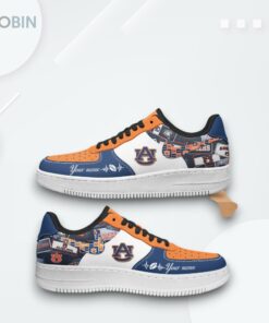 Custom Auburn Tigers Air Force 1 Shoes   Personalized Printed Design