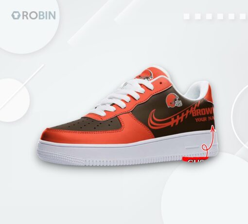 Custom Cleveland Browns Air Force 1 Sneakers   Unique Printed Design