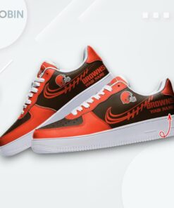 Custom Cleveland Browns Air Force 1 Sneakers   Unique Printed Design