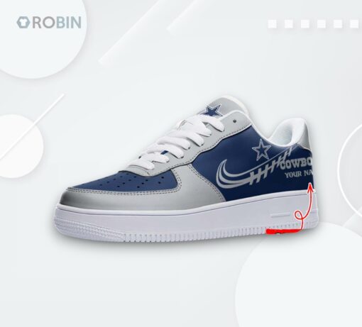 Custom Dallas Cowboys Air Force 1 Sneakers Printed Design Shoes for Fans