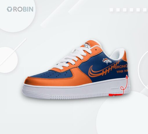 Custom Denver Broncos Air Force 1 Sneakers   Unique Design for Fans