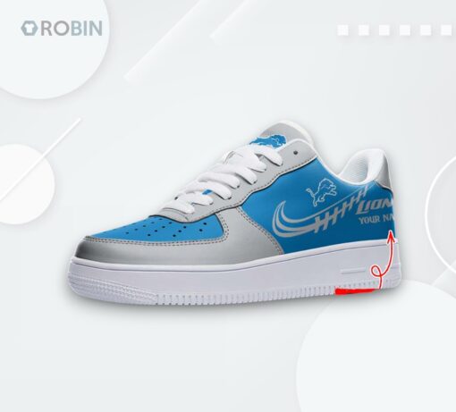 Custom Detroit Lions Air Force 1 Sneaker   Personalized NFL Team Design