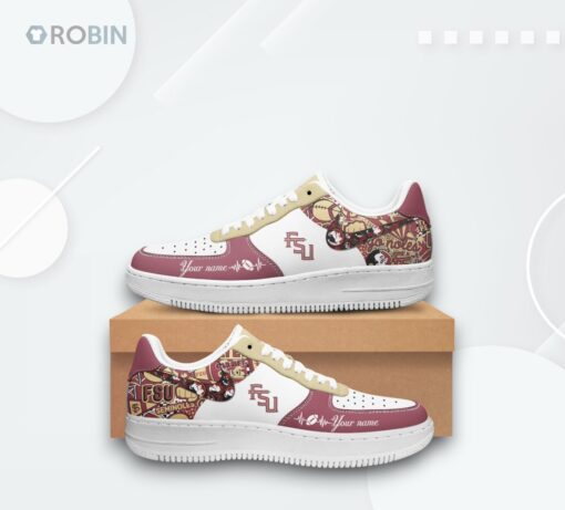 Custom Florida State Seminoles Air Force 1 Shoes   Unique Printed Design