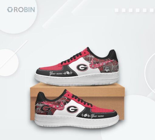 Custom Georgia Bulldogs Air Force 1 Shoes   Personalized Design