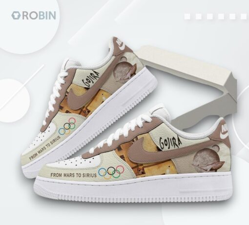 Custom Gojira From Mars to Sirius Air Force 1 Shoes   Olympic Edition