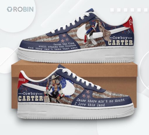 Custom ‘I Love This Land’ Air Force 1 Shoes   Beyonce Cowboy Carter Design