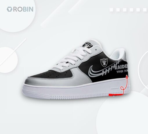 Custom Las Vegas Raiders Air Force 1 Sneakers Personalized Design