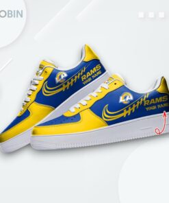Custom Los Angeles Rams Air Force 1 Sneakers   Personalized Sports Design Custom Los Angeles Rams Air Force 1 Sneakers   Personalized Sports Design
