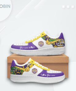 Custom LSU Tigers Air Force 1 Sneakers   Personalized Design for Fans