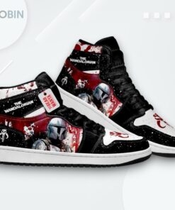Custom Mandalorian Star Wars Jordan 1 High Top Sneakers Custom Mandalorian Star Wars Jordan 1 High Top Sneakers