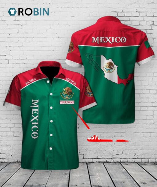 Custom Mexico Map Hawaiian Shirt – Mexican Aloha Shirt