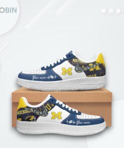 Custom Michigan Wolverines Air Force 1 Shoes   Unique Printed Design Custom Michigan Wolverines Air Force 1 Shoes   Unique Printed Design