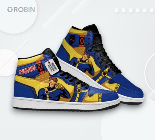 Custom Movie Sneakers Cyclops Jordan 1 High Top Shoes