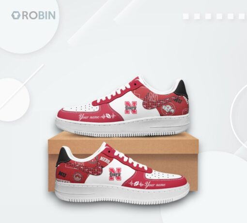 Custom Nebraska Cornhuskers Air Force 1 Shoes   Personalized Design