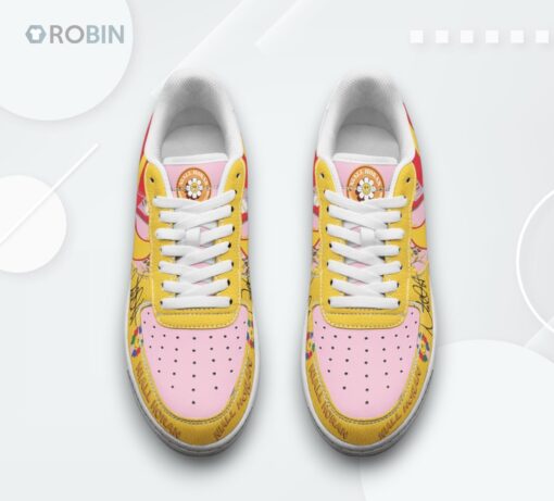 Custom Niall Horan Air Force 1 Shoes   Red & Pink Graphic Design