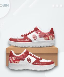 Custom Oklahoma Sooners Air Force 1 Shoes   Unique Printed Design
